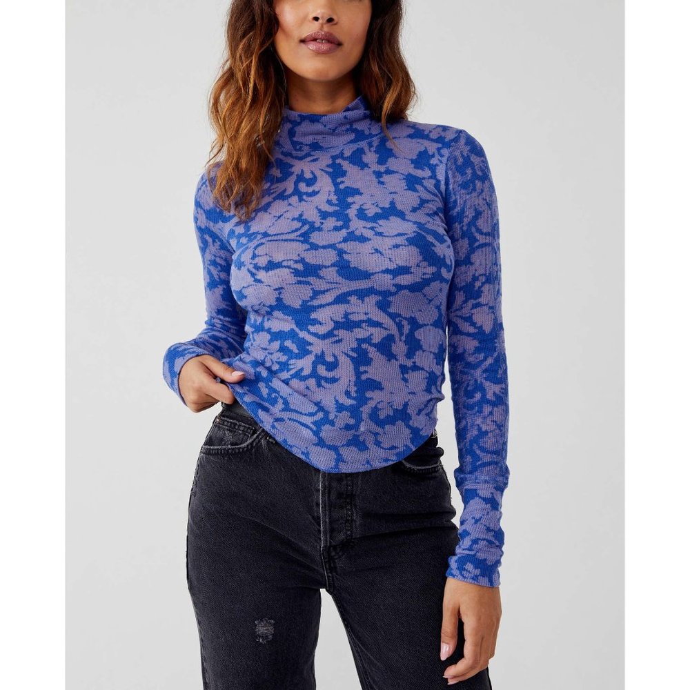 🆕 NWT Free People You And I Long Sleeve / Electric Indigo